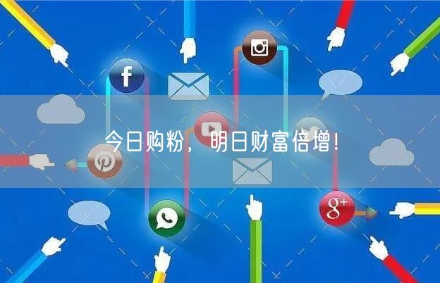 今日购粉，明日财富倍增！