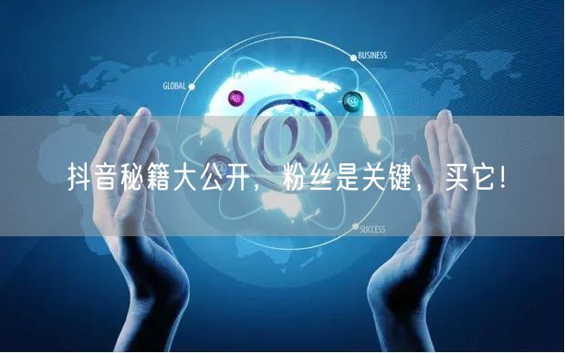 抖音秘籍大公开，粉丝是关键，买它！