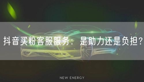 抖音买粉客服服务：是助力还是负担？