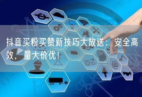 抖音买粉买赞新技巧大放送：安全高效，量大价优！