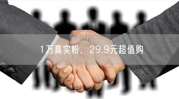 1万真实粉，29.9元超值购