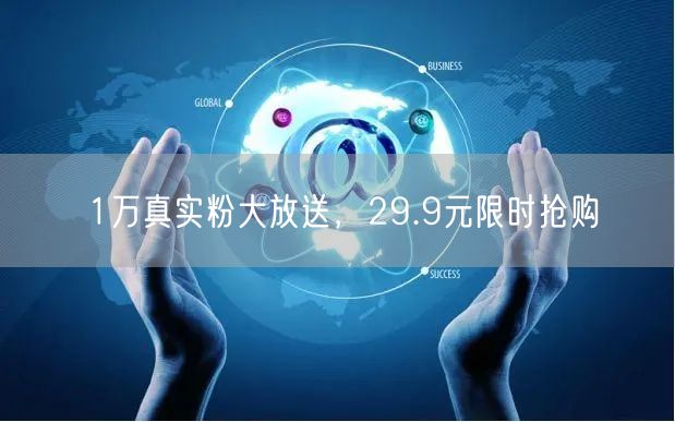 1万真实粉大放送，29.9元限时抢购