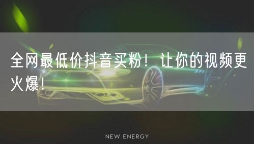 全网最低价抖音买粉！让你的视频更火爆！
