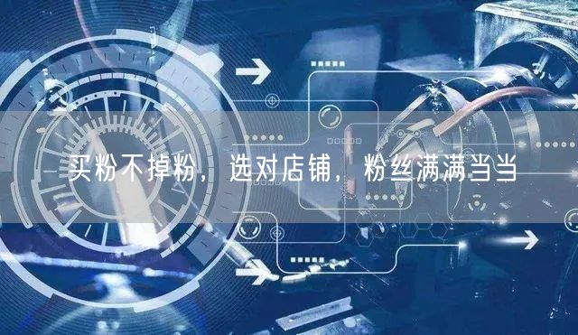买粉不掉粉，选对店铺，粉丝满满当当