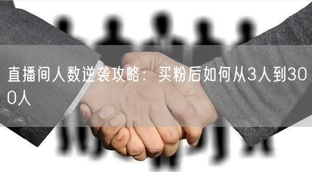 直播间人数逆袭攻略：买粉后如何从3人到300人