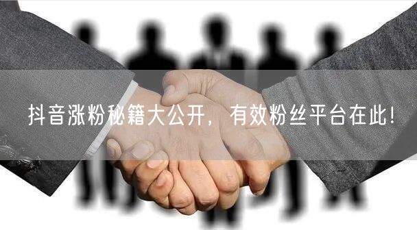 抖音涨粉秘籍大公开，有效粉丝平台在此！