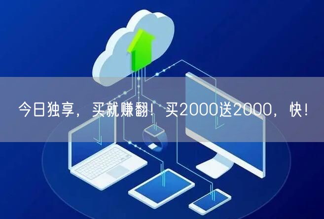 今日独享，买就赚翻！买2000送2000，快！