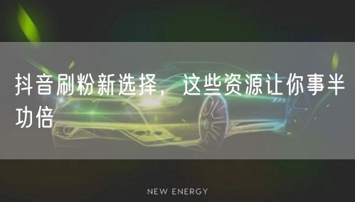 抖音刷粉新选择，这些资源让你事半功倍