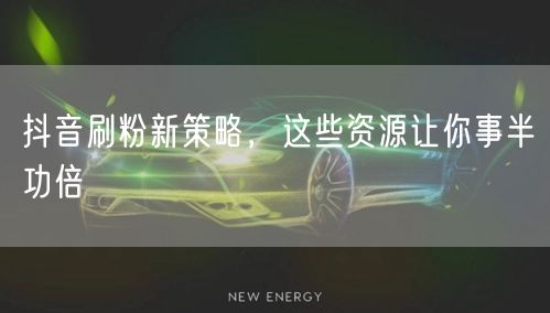 抖音刷粉新策略，这些资源让你事半功倍