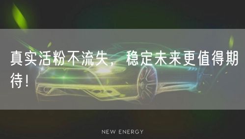 真实活粉不流失，稳定未来更值得期待！