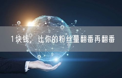 1块钱，让你的粉丝量翻番再翻番