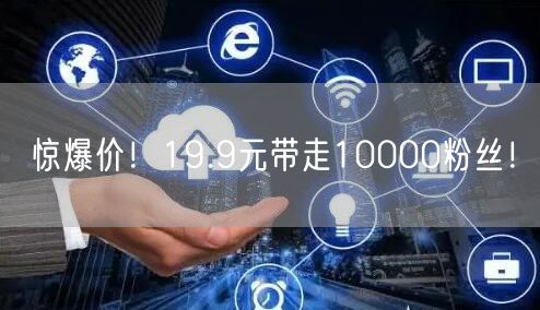 惊爆价！19.9元带走10000粉丝！