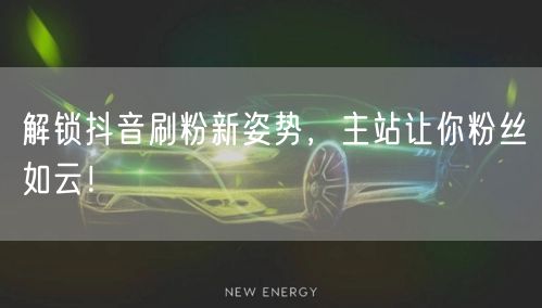 解锁抖音刷粉新姿势，主站让你粉丝如云！