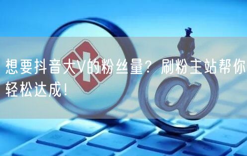 想要抖音大V的粉丝量？刷粉主站帮你轻松达成！