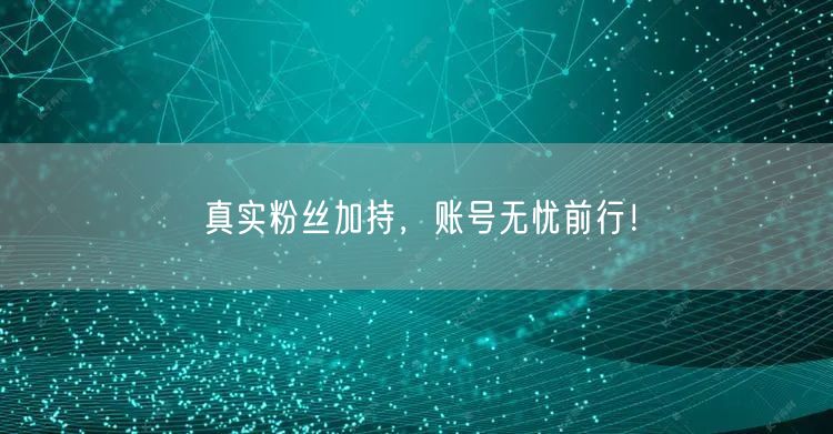 真实粉丝加持，账号无忧前行！