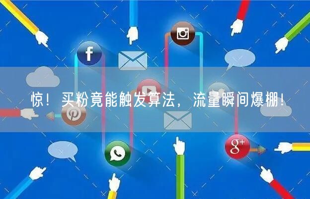 惊！买粉竟能触发算法，流量瞬间爆棚！