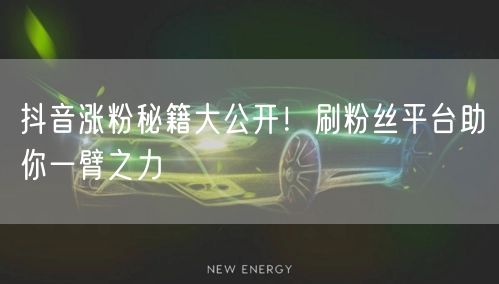 抖音涨粉秘籍大公开！刷粉丝平台助你一臂之力
