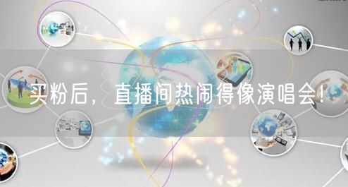 买粉后，直播间热闹得像演唱会！