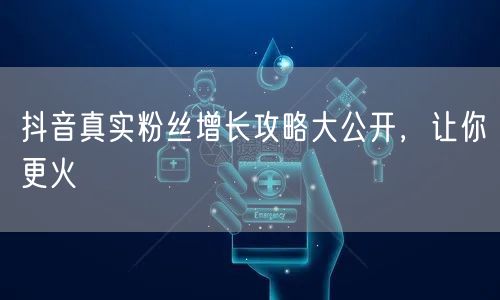 抖音真实粉丝增长攻略大公开，让你更火