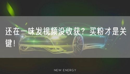 还在一味发视频没收获？买粉才是关键！