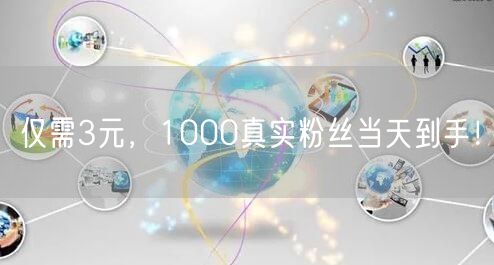 仅需3元，1000真实粉丝当天到手！