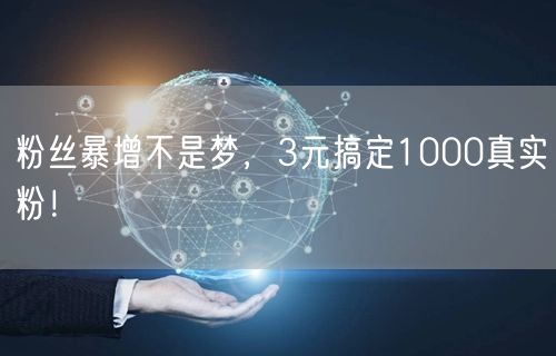粉丝暴增不是梦，3元搞定1000真实粉！
