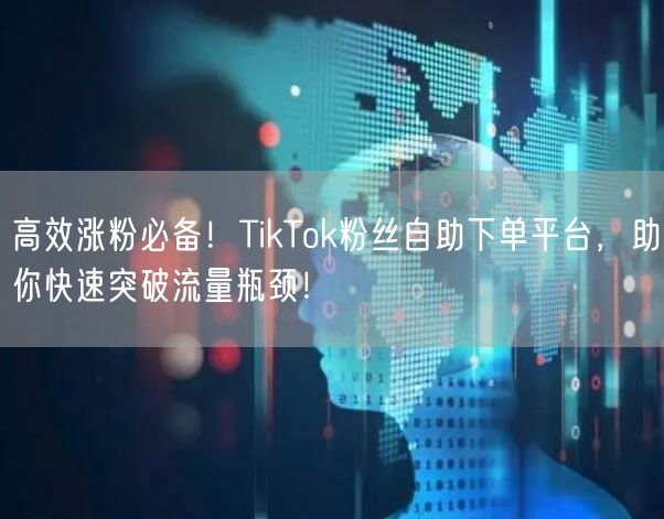 高效涨粉必备！TikTok粉丝自助下单平台，助你快速突破流量瓶颈！